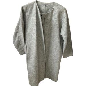 COS Collarless A-Line Wool Coat Gray Size 6